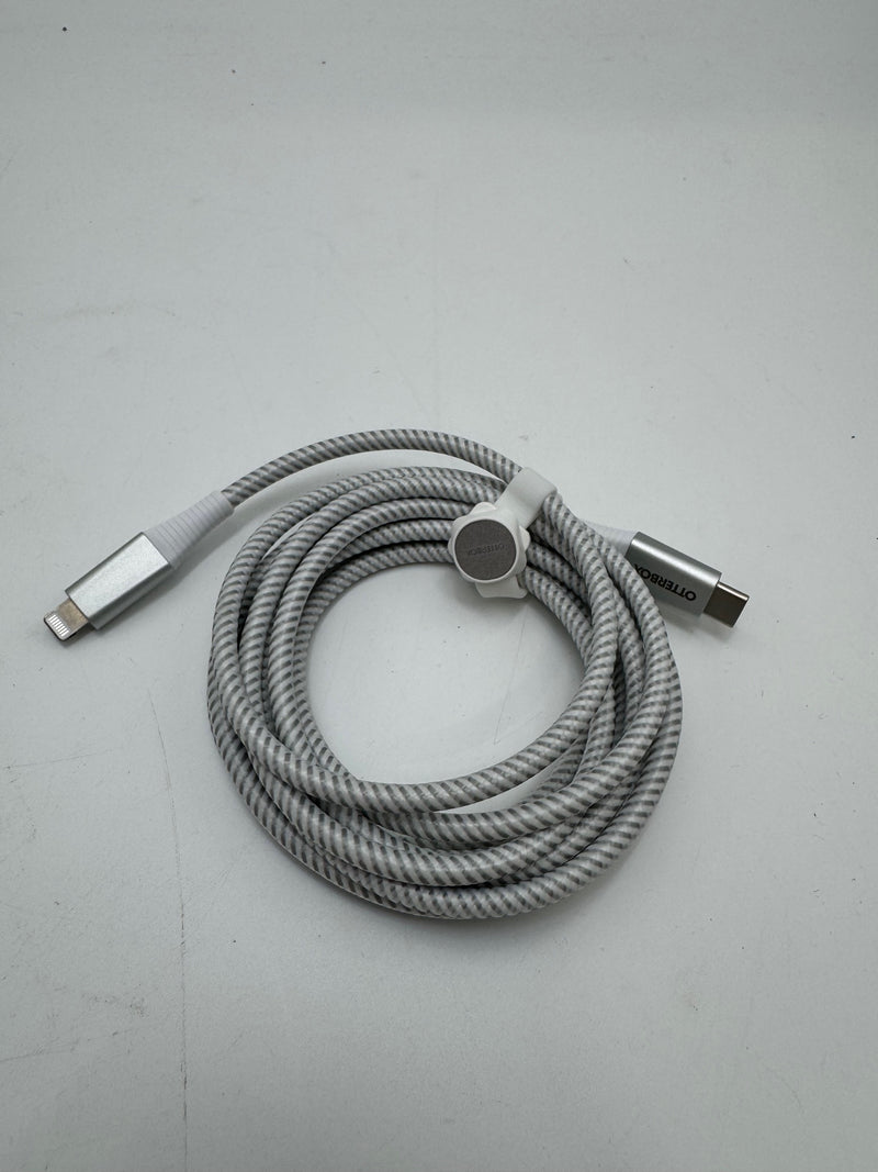 OTTERBOX PREMIUM PRO 2M FAST CHARGE 8-PIN TO USB-C CABLE GHOSTLY PASTE - WHITE - Like New