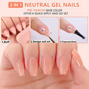 SINOKAME NEUTRAL XS COFFIN SOFT GEL TIPS EXTRA SHORT GEL PRESS ON NAILS - Brand New