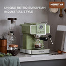 Neretva 15 Bar Espresso Coffee Machine Milk Frother PE3690U - Light Green - Like New