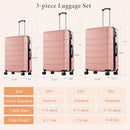 Sweetcrispy 20" Carry on Luggage, Hard Shell ABS, Wheels, TSA Lock - Pink - Like New
