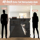STCOCKIS 48 TALL PET GATE CATS, 55" WIDE RETRACTABLE GATE - Scratch & Dent