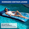 Aqua Oversized Contour Pool Float Lounge – Extra Large – Fabric-Covered - Like New