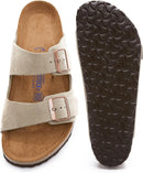 BIRKENSTOCK ARIZONA SOFT FOOTBED UNISEX SANDALS - SIZE: MEN 8 WOMEN 10 - TAUPE - Brand New