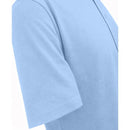 JAMES TAILOR MEN'S SHORT SLEEVE KNIT BUTTON DOWN SHIRT SIZE: MEN L - LIGHT BLUE - Brand New