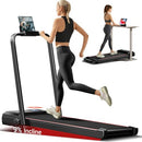 UMAY 3-IN-1 TREADMILL 9% INCLINE WALKING PAD 12KM/H FOLDING 2.5 HP - BLACK - Like New
