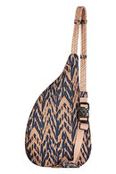KAVU MINI ROPE BAG COTTON CROSSBODY SLING CHEVRON SHORE - CHEVRON SHORE - Like New