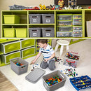 15 Pcs Plastic Storage Baskets Lid 7.4 Qt Organizing Woven Basket 30 Stickers - Brand New