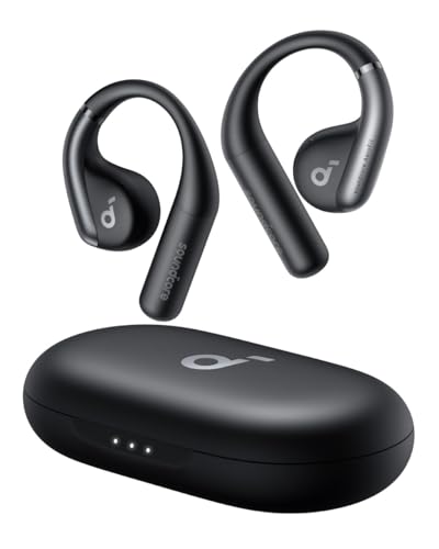 SOUNDCORE BY ANKER AEROFIT OPEN EAR HEADPHONES ULTRA COMFORT A3872 - BLACK - Like New