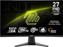 MSI 27" CURVED FHD 180HZ 0.5MS GAMING MONITOR MAG27C6F - BLACK - Like New