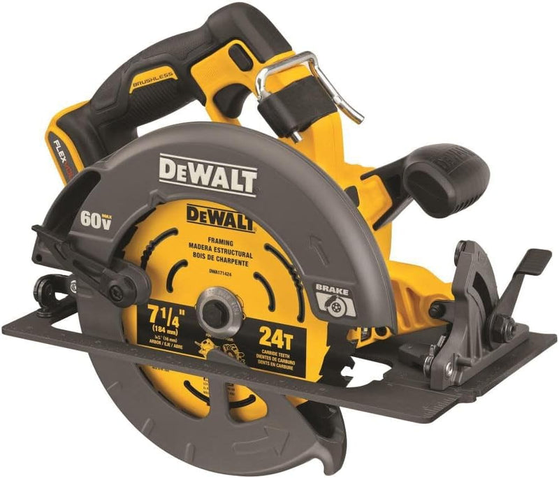 DEWALT FLEXVOLT 60V MAX CIRCULAR SAW WITH BRAKE 7-1/4-INCH - YELLOW/BLACK - Like New
