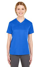 UltraClub Ladies' Cool & Dry Sport V-Neck T-Shirt 8400L New