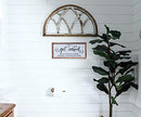 ATHENA'S ELEMENTS FUNNY BATHROOM DECOR WALL ART – 8 X 17 INCHES - WHITE/BROWN - Brand New
