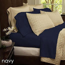 LUXURY HOME SUPER SOFT 4-PC RAYON FROM BAMBOO FULL SHEET SET - NAVY - Like New