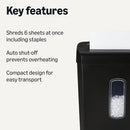 AMAZON BASICS HEAVY DUTY CROSS-CUT PAPER AND CREDIT CARD SHREDDER - BLACK - Like New