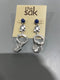 THE SAK STONE AND METAL LINEAR EARRINGS - SILVER/BLUE - Like New