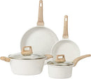 CAROTE Nonstick Pots and Pans Set White Granite Induction Kitchen Cookware - Brand New