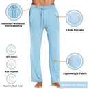 BLUE ICE PREMIUM CLOTHING MEN'S MODERN FIT LOUNGE PANTS - SIZE: M - LIGHT BLUE - Brand New