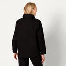 AMAZON ESSENTIALS WOMEN'S OVERSIZED-FIT HEAVYWEIGHT DENIM SHIRT JACKET BLACK S - Like New