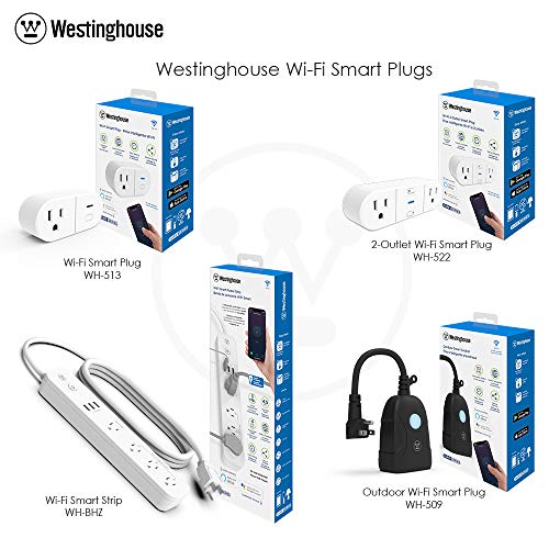 WESTINGHOUSE 94013 SURE SERIES WI-FI DUAL-OUTLET SMART PLUG - WHITE Like New