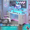 J&L 47 INCH GAMING DESK WITH DRAWERS & STORAGE SHELVES - WHITE - Like New