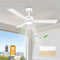 OPONL 42" CEILING FAN WITH LIGHT REMOTE CONTROL DOWNROD MOUNT NOISELESS - WHITE - Like New
