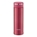 ZOJIRUSHI SM-JE48-RC WATER BOTTLE, SCREW, STAINLESS MUG, 16.2 FL OZ, CLEAR RED - Like New