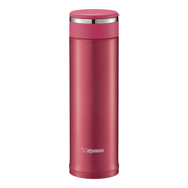 ZOJIRUSHI SM-JE48-RC WATER BOTTLE, SCREW, STAINLESS MUG, 16.2 FL OZ, CLEAR RED - Like New