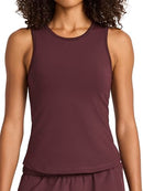 REEBOK WOMEN'S MASTERMIND MEDIUM IMPACT BRA TANK, SIZE WOMEN L - FUDGE - Brand New