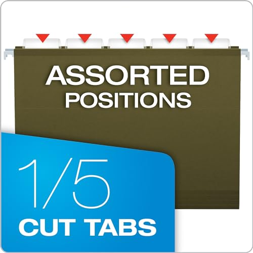 Pendaflex 415215 Hanging File Folders, Green - Brand New