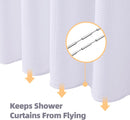 LACYAN 3 IN 1 WATERPROOF WAFFLE WEAVE SHOWER CURTAIN SET 72X72 (1 PACK) - WHITE - Like New