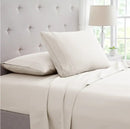 BAMBOO COMFORT - BAMBOO 4 PIECE LUXURY 3 LINE EMBROIDERED SHEET SET - IVORY - Like New