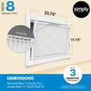 SIMPLY FILTERS 11.75X23.75X1 MERV 8, MPR 600, AC FURNACE HVAC AIR FILTER - Brand New