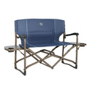TIMBER RIDGE Double Camping Chair Foldable Loveseat Directors Blue - Like New