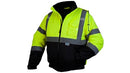 Pyramex RJ32 Series Waterproof Hi-Vis Orange Lime Bomber Jacket, Size L - Like New