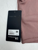 90 DEGREE BY REFLEX WOMENS RIBBED CROP TOP WITH SCOOP NECKLINE SIZE M HONEY GLOW - Brand New