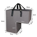 YOFU Stair Basket Storage Organizer, Basket Storage, Black with Leather Handles - Like New