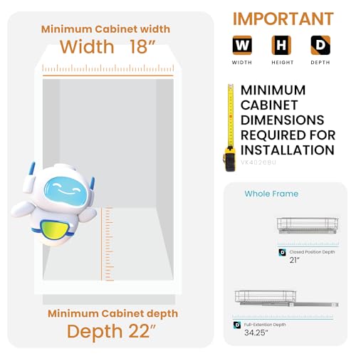 HOME ZONE LIVING PULL OUT KITCHEN CABINET ORGANIZER SLIDE OUT DRAWER - CHROME - Like New