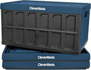CLEVERMADE COLLAPSIBLE STORAGE BINS WITH LIDS OCEAN 3 PACK 46L - OCEAN BLUE - Like New