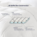 PUREDOWN KING SIZE ALL SEASON DOWN COMFORTER 75% DOWN FILLED - WHITE - Like New