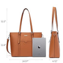 BROMEN Laptop Tote Bag 15.6 inch Briefcases for Women Stylish Tote Bag Brown - Brand New