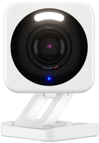 WYZE CAM V4, 2.5K HD WIFI SMART HOME SECURITY CAMERA, WIRED WHITE - WYZEC4 - Like New