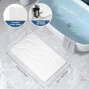 PUCAN STONE BATH MAT DIATOMACEOUS EARTH NON-SLIP SHOWER MAT 24*16 - WHITE - Like New