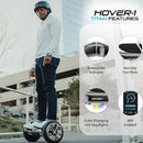 HOVER-1 TITAN ELECTRIC HOVERBOARD 8MPH TOP SPEED, 8 MILE RANGE, BLUETOOTH - BLUE - Like New