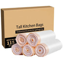 MEIDONG TRASH BAGS, GARBAGE BAGS 13 GALLON STRONG BAGS FOR TRASH,115CT - WHITE - Like New