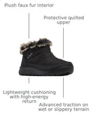 212805 Columbia Womens Minx Xtra Shorty Black/Titanium II SIZE 9.5 - Like New
