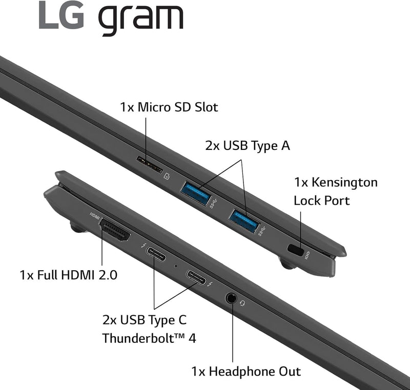 LG Gram (2022) 15Z90Q Ultra, 15" (1920x1200) Touch i7-1260P 32GB 1TB SSD - Gray Like New