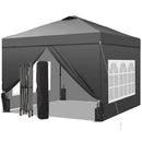 GDY 10x10 Pop Up Canopy Tent 4 Sidewalls Easy Set up OB-GZ044 Grey - Like New