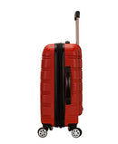 ROCKLAND MELBOURNE EXPANDABLE HARDSIDE CARRY ON SPINNER SUITCASE 20" - RED - Like New