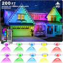 INZIDOL PERMANENT OUTDOOR LIGHTS 200FT RGB EAVE LIGHT WATERPROOF LIGHTING - Like New