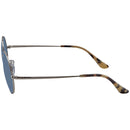 RAY-BAN OVAL SUNGLASSES - SILVER FRAME, AZURE/BLUE GRADIENT LENSES, 54-19-145 2N - Like New